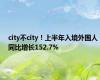 city不city！上半年入境外国人同比增长152.7%