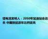 锂电池发明人：2050年加油站会消失 中国新能源车比例更高