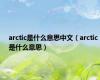 arctic是什么意思中文（arctic是什么意思）