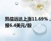 凯信远达上涨11.69%，报6.4美元/股