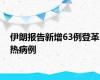 伊朗报告新增63例登革热病例