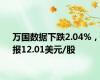 万国数据下跌2.04%，报12.01美元/股