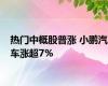 热门中概股普涨 小鹏汽车涨超7%