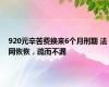 920元辛苦费换来6个月刑期 法网恢恢，疏而不漏