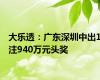 大乐透：广东深圳中出1注940万元头奖