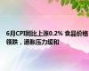 6月CPI同比上涨0.2% 食品价格领跌，通胀压力缓和