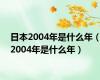 日本2004年是什么年（2004年是什么年）