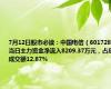 7月12日股市必读：中国电信（601728）当日主力资金净流入8209.37万元，占总成交额12.87%