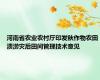 河南省农业农村厅印发秋作物农田渍涝灾后田间管理技术意见