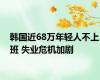 韩国近68万年轻人不上班 失业危机加剧