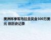 美洲杯季军乌拉圭奖金500万美元 创历史记录