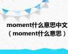 moment什么意思中文（moment什么意思）