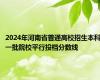 2024年河南省普通高校招生本科一批院校平行投档分数线