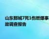 山东鄄城7死1伤燃爆事故调查报告