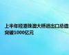 上半年经港珠澳大桥进出口总值突破1000亿元