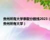 贵州所有大学录取分数线2023（贵州所有大学）