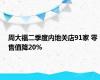 周大福二季度内地关店91家 零售值降20%