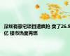 深圳有豪宅项目遭疯抢 卖了26.9亿 楼市热度再燃