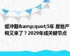 缓冲期&quot;5年 房地产税又来了？2029年成关键节点