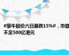 #蒙牛股价六日暴跌15%#，市值不足500亿港元