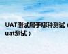 UAT测试属于哪种测试（uat测试）