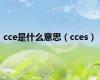 cce是什么意思（cces）