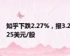 知乎下跌2.27%，报3.225美元/股