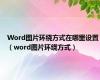 Word图片环绕方式在哪里设置（word图片环绕方式）