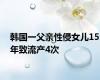 韩国一父亲性侵女儿15年致流产4次