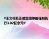 #王文银及正威集团等被强制执行3.02亿余元#