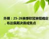 外媒：25-26赛季欧冠赛程确定，布达佩斯决赛成焦点