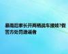 暴雨后家长开两栖战车接娃?假 警方处罚造谣者