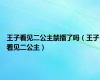 王子看见二公主禁播了吗（王子看见二公主）