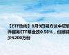 【ETF动向】8月9日易方达中证软件服务ETF基金跌0.58%，份额减少5200万份