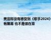 黄宣称没有感受到《歌手2024》有黑幕 也不是很在意