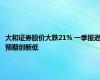 大和证券股价大跌21% 一季报逊预期创新低