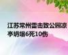 江苏常州雷击致公园凉亭坍塌6死10伤