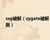 ssg破解（sygate破解版）