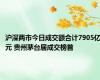 沪深两市今日成交额合计7905亿元 贵州茅台居成交榜首