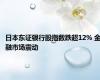 日本东证银行股指数跌超12% 金融市场震动