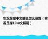 实况足球中文解说怎么设置（实况足球10中文解说）