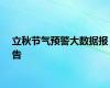 立秋节气预警大数据报告