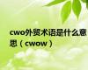 cwo外贸术语是什么意思（cwow）