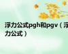 浮力公式pgh和pgv（浮力公式）