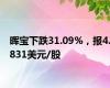 晖宝下跌31.09%，报4.831美元/股