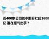 近400家公司拟中期分红超1600亿 谁在豪气出手？