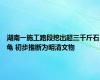 湖南一施工路段挖出超三千斤石龟 初步推断为明清文物