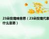 23朵玫瑰啥意思（23朵玫瑰代表什么意思）