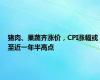 猪肉、果蔬齐涨价，CPI涨幅或至近一年半高点