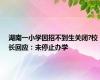 湖南一小学因招不到生关闭?校长回应：未停止办学